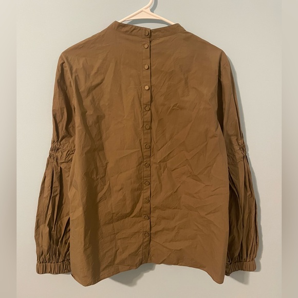 TIBI Sculpted Mock Neck Balloon Sleeve Top - Picture 6 of 9